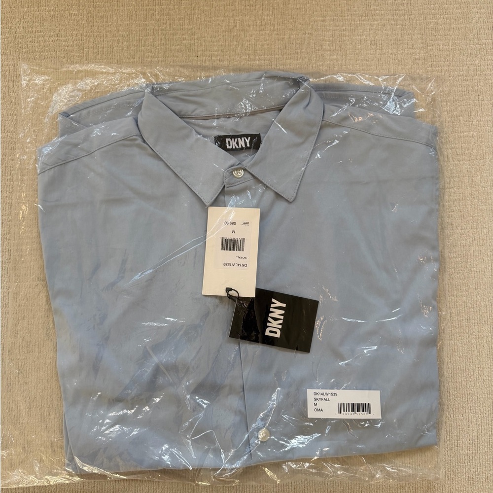 DKNY Men's Sky Blue Dress Shirt - New with Tags